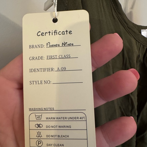 Women’s XXL Army Green Cami Jumpsuit - Buenos Ninos B&N - Picture 3 of 7